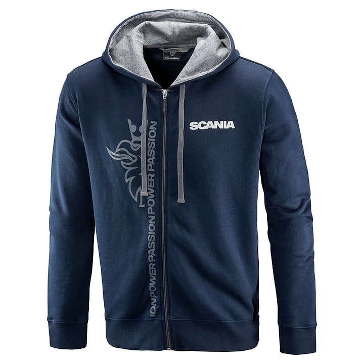 CROPPED GRIFFIN ZIP HOODIE BLUE