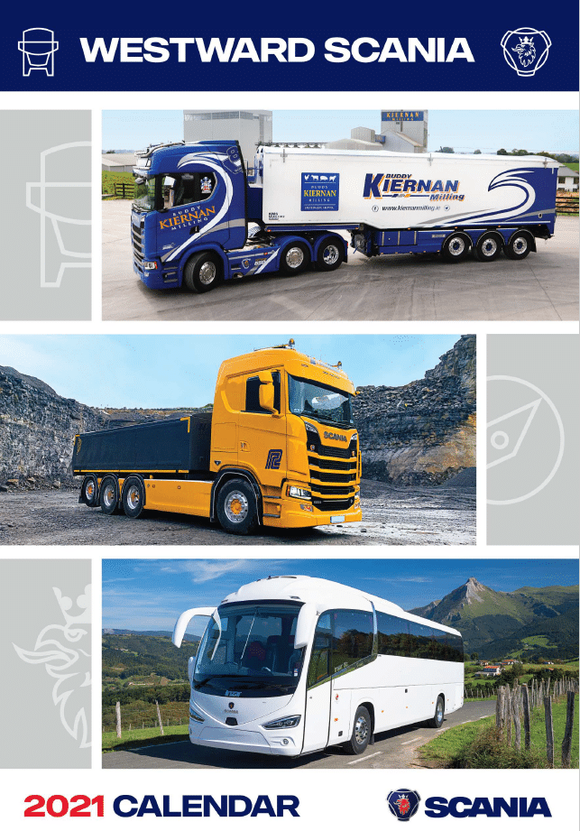 Westward Scania 2021 Calendar Westward Scania calendrier scania 2021