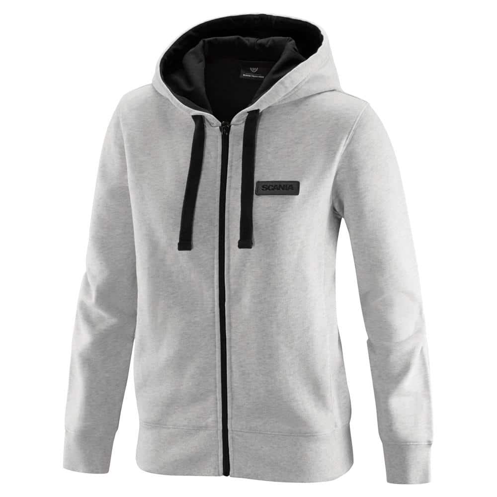 WOMENS GREY ZIP V8 HOODIE