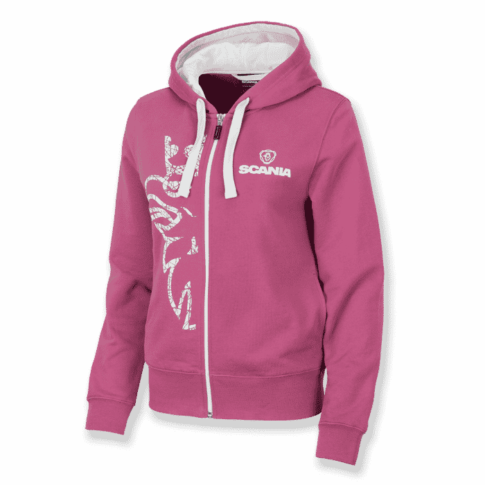 WOMENS SCANIA PINK ZIP HOODIE